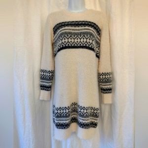 Icelandic style knit sweater dress - warm and soft